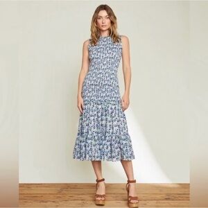 VERONICA BEARD Blue Floral Verena Dress | 6